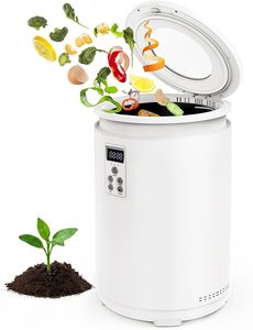 Composteur silencieux avec capteur d'humidité, écran LED, contrôle des odeurs et nettoyage automatique, transforme les déchets alimentaires en pré-compost sec - Product Image 1