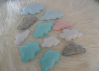 Nuages lune et étoiles feutre jouets pour bébé Mobile décoration murale suspendus feutre nuages
