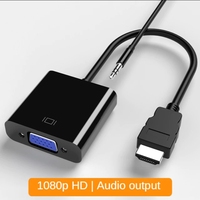 Convertisseur VGA mâle femelle adaptateur 1080 câble Audio HD pour ordinateur portable Xiaomi Xbox moniteur d'ordinateur projecteur tablette affiche