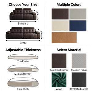 Sofá Cama Seccional Eléctrico Moderno, Juego de Tres Plazas en Cuero Genuino, Patas de Acero Inoxidable, Fácil Instalación - Product Image 3