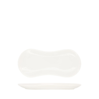 Soporte para Tacos Rabanera, Plato de Cerámica Blanco de 14x6 cm