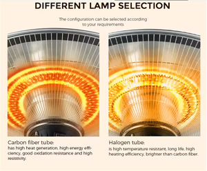 Calentador eléctrico infrarrojo halógeno con base de aluminio resistente de 2100W para interior/exterior independiente para calefacción de <span class=keywords><strong>terraza</strong></span> y Patio - Product Image 5