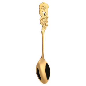 Cuillère en acier inoxydable, cuillère dorée rose, cuillère à café, cuillère à glace, cuillère à poudre médicinale - Product Image 5