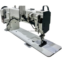 Nouvelle machine à coudre industrielle HUAMEI pour tapisserie de canapé, bras long, pied marcheur, aiguille simple, lit plat, moteur haute efficacité