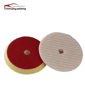 CHICHUANG CC-600 Tampons de polissage 6 pouces pour polisseuse double <span class=keywords><strong>action</strong></span>, kit de detailing automobile, mélange laine et <span class=keywords><strong>mousse</strong></span>, coupe et finition, OEM, grain 800/1000 - Product Image 1
