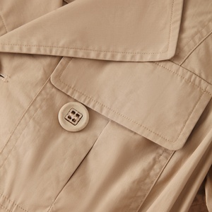 יצרן בגדי רחוב מותאם אישית צווארון דש כפול חזה פופלין כותנה רשמית צנועה שמלה רשמית נשים משרד אלגנטי 2024 - Product Image 4