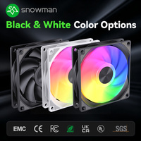 Ventilador de CPU SNOWMAN AK120-ARGB-WH de 120 mm, Ventilador de Radiador Premium, Ventilador de Radiador de Ajuste Directo para Procesador