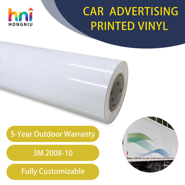 All Weather Permanent Adhesive Vinyl Sheet for Outdoor Signage Billboard Film Durable Custom Logo Material