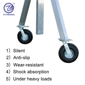 Mão do caminhão/carrinho de aço industrial aro rodízio de borracha 8 / <span class=keywords><strong>10</strong></span> / 12 / 16 polegada heavy duty pneumático roda giratória rodízio - Product Image 5