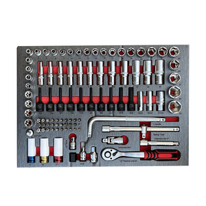 Ensemble d'outils de réparation en acier au carbone durable fourni par l'usine, clé à douille multifonctionnelle avec chariot de rangement roulant - Product Image 4
