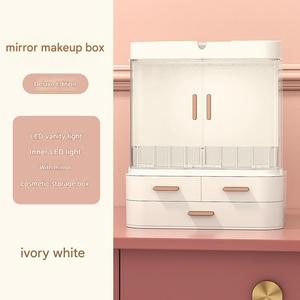 Wholesale Cosmetics & Skin Care <b>Storage</b> Boxes for Necklaces Rings Watches Earrings Jewelry Dressing Table Holder with Mirror - Product Image 2