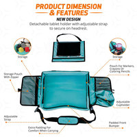 SUNNUO Polyester bambin siège de voiture plateau tour bureau organisateur voyage essentiel organisateur avion route voyages enfants siège de voiture activité