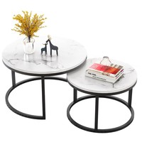 Ensemble de table basse gigogne en métal doré contemporain nordique Style Wabi-Sabi pour meubles de salon à la maison moderne