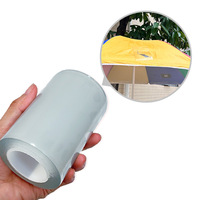 Ruban adhésif transparent en PVC ultra-résistant et imperméable avec adhésif en caoutchouc pour tuyaux d'eau, tentes, auvents, flotteurs de piscine et bouées de natation