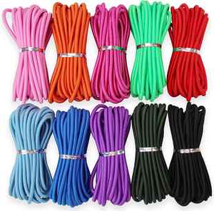 Cordon élastique tressé en polyester/caoutchouc de 4 mm d'épaisseur, 150 pieds, sangles de fixation colorées pour kayak, tente, usage extérieur et vêtements - Product Image 1