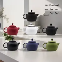Théière en fonte de style japonais moderne de 300 ml, mini service à thé Kung Fu, écologique, pour usage domestique, ornement en métal coloré