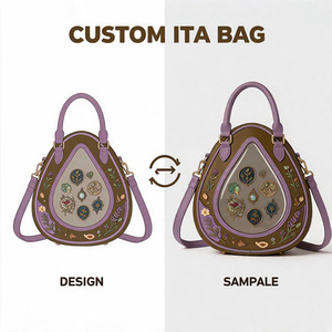 Custom Women's PU Leather Ita Bag With Hot Air <b>Balloon</b> Print Shoulder Strap Cute Cartoon Design Daily Use Stylish Handbag - Product Image 3