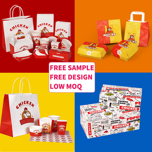 Cajas de Cartón Blancas Biodegradables y Ecológicas para Comida Rápida, Resistentes al Agua, con Asa, para Papas Fritas, <span class=keywords><strong>Pollo</strong></span> Frito y Hamburguesas - Product Image 6