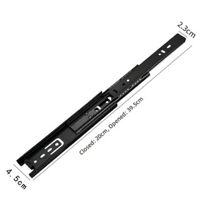 Ultrakurze Kaltgewalzte Stahl-Gleitschiene <span class=keywords><strong>Mini</strong></span> 45mm Breite Dreiteilige Kleine Schubladenführung Schrank-Hardware-Zubehör - Product Image 4