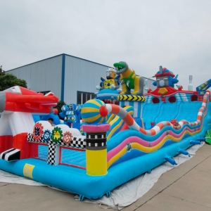 Unicornio grande 15M * 8m o 14M * 7m Super castillo inflable con tobogán hinchable océano tema parque infantil inflable parque de atracciones - Product Image 6