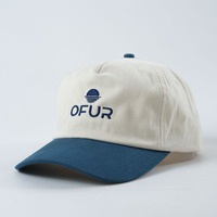 Nuevas Gorras de Béisbol de Moda de 5 Paneles, Deportivas, de Algodón, con Logotipo Bordado Personalizado, de Dos Tonos, sin Estructura y con Visera Curva