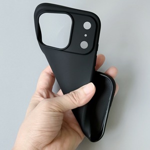 Ốp điện thoại <span class=keywords><strong>TPU</strong></span> mềm mờ cho iPhone 17 Pro Max 16E 15 14 Plus 13 12 Mini 11 Pro XS Max XR SE 7 8 Plus, màu đen trơn sang trọng - Product Image 1