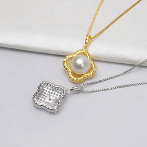 Pendentif Baotou en argent S925 avec fond carré pour femmes, 9-10 perles, accessoires de bricolage, pendentifs et breloques raffinés - Product Image 2