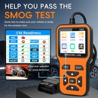 Détecteur de panne de voiture V500 OBD2 avec réinitialisation du voyant de panne du moteur et lecteur de code, connectivité filaire 12V pour véhicules à essence