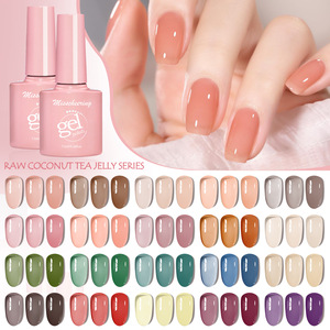 Pintura de Uñas Transparente Efecto Hielo Nude, Color Coco Congelado, Popular para Arte de Uñas, Pegamento en Aceite, Venta al por Mayor para Salones de Uñas - Product Image 2