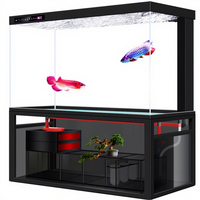 Aquarium Rectangulaire 2026 avec Filtration Intégrée au Fond, Sans Changement d'Eau, Verre Ultra Transparent pour Arowana, Intelligent, Haut de Gamme, Grand Modèle pour Salon