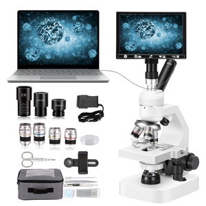 7 אינץ 'תצוגה מיקרוסקופ מעבדה ביולוגית למחקר כימי חיידקי 2000x מכפיל עבור ציוד מעבדה - Product Image 6