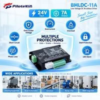 Contrôleur de moteur CC sans balais industriel 24V 7A sans capteur à effet Hall avec protections multiples et Modbus RTU