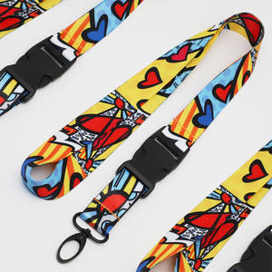 Sangle de cou double face avec logo de sublimation en couleur avec accessoires optionnels de haute qualité - Product Image 5