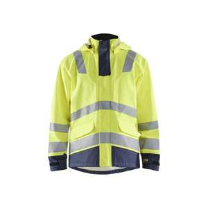 Blaklader-431320223389S เสื้อกันฝนเปลวไฟระดับ2 Hi-Vis สีเหลือง/น้ำเงิน-7330509783696 Flame Workwear - Product Image 1