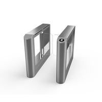 Barrière pivotante robuste en acier inoxydable 304 avec vérification par empreinte digitale, tourniquet piétonnier pour le contrôle d'accès aux écoles