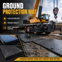 Système de tapis de protection pour engins lourds en polyéthylène vierge, tapis de protection temporaire pour chantier, tapis de protection du sol pour entrepreneurs