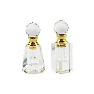 Clear Art 1ml Crystal Perfume Oil Bottle Empty Mini Refillable Perfume Bottle with Round Lid