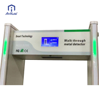 Détecteur de métaux à passage traversant 33 zones avec batterie de secours 4-8H, niveau de sensibilité 999, scanner de sécurité en arche pour porte