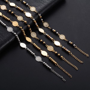 Pulseras Vintage de la Virgen María para Mujeres y Hombres, Cadena de Mano con Cuentas Redondas de Acero Inoxidable, Joyería Religiosa de Marca Elíptica - Product Image 5
