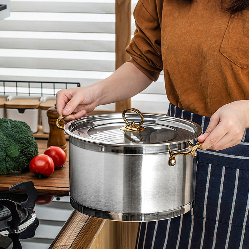 Nordic Style Five-Layer 3pcs Saucepan Milk Pots Kitchen Cooking Non Stick 304 Stainless Steel Pot Cookware Set High Quality · image 6