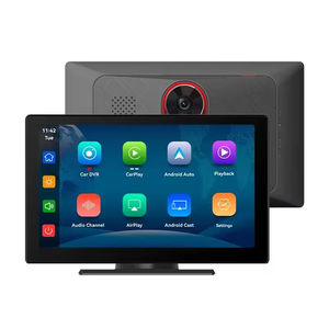 Caméra embarquée <span class=keywords><strong>DVR</strong></span> avec écran tactile IPS de 9 pouces, Bluetooth, Wi-Fi, CarPlay sans fil, Android Auto sans fil, lecteur DVD portable pour voiture universelle - Product Image 2