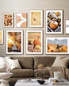 Decoración para el hogar, árbol de otoño, arte de la pared, <span class=keywords><strong>cuadros</strong></span> abstractos modernos, lienzo hecho a mano, pintura al óleo - Product Image 1