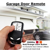 Pour 971LM 973LM ouvre-porte de garage télécommande fonctionne avec bouton d'apprentissage rouge/orange 390mhz