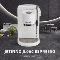 Machine à expresso semi-automatique programmable pour barista à domicile, corps entièrement en alliage d'aluminium, mousseur à lait intégré, OEM