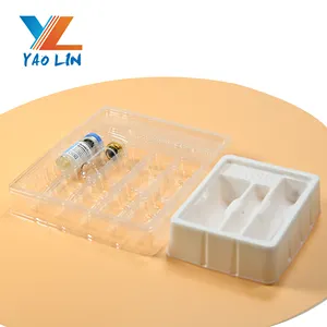 10ml 작은 유리병을 위한 예쁜 디자인 의학 작은 유리병 포장 삽입 유리제 작은 유리병 플라스틱 삽입