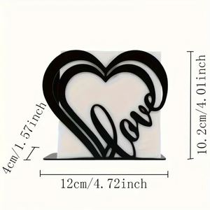 ที่ใส่กระดาษเช็ดปากโลหะลายหัวใจน่ารัก ดีไซน์ LOVE คุณภาพสูง ปรับแต่งได้ ขายส่ง - Product Image 2
