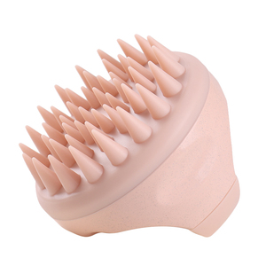 Stimulating <b>Scalp</b> <b>Brush</b> Shampoo <b>Brush</b> Biodegradable Wheat Straw Soft Silicone Teeth <b>Scalp</b> Massager - Product Image 3