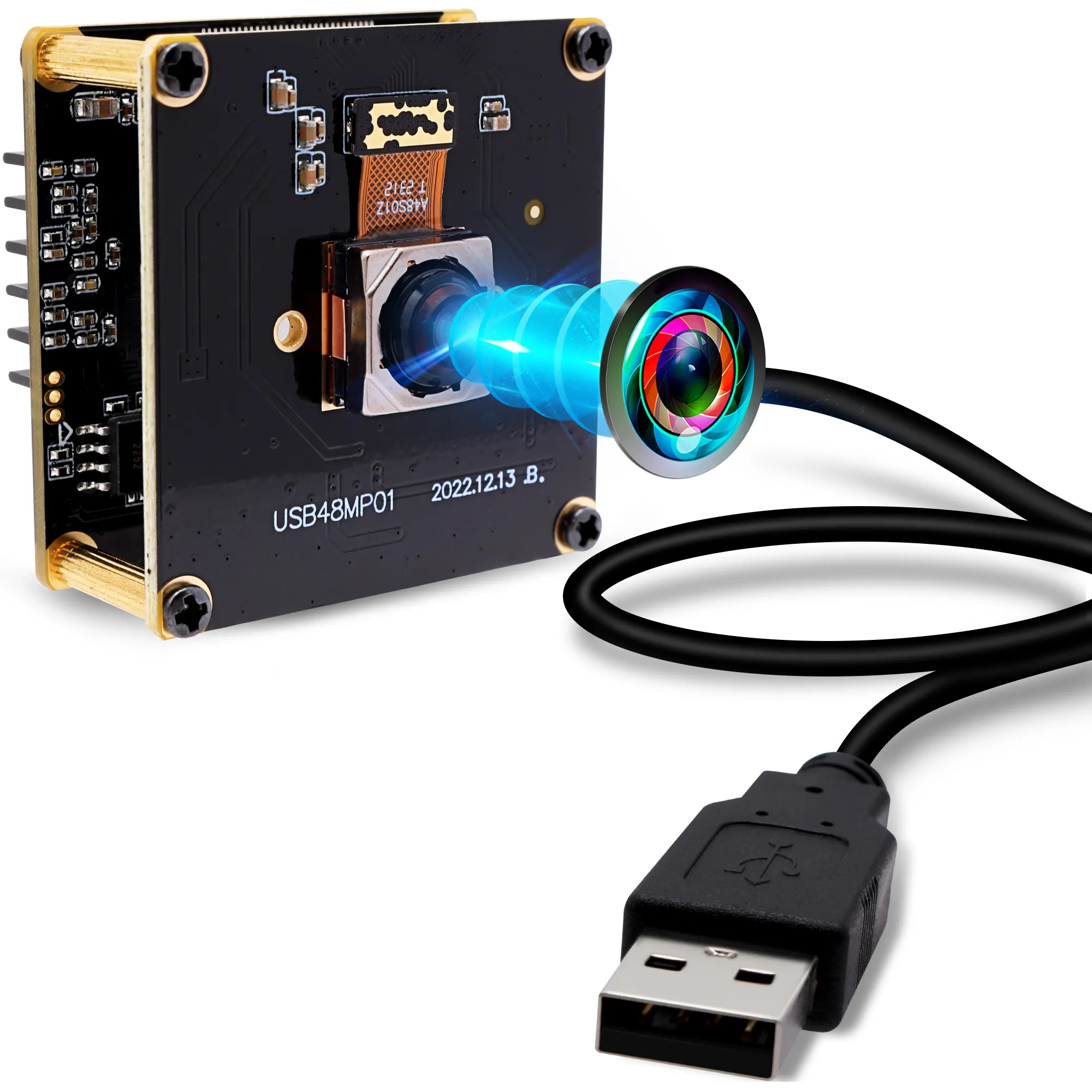 ELP Ultra HD 48MP hızlı otomatik odaklama USB kamera modülü için 8000*6000 UVC ücretsiz sürücü USB Webcam belge tarama, endüstriyel muayene