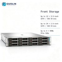 Serveur Dell PowerEdge R570 2U d'occasion personnalisable avec CPU, RAM, SSD, HDD, RAID et adaptateur réseau haute vitesse pour diverses charges de travail