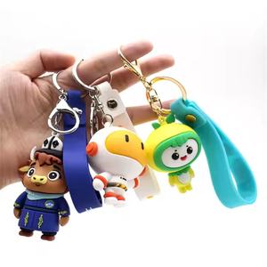 Llavero Promocional Personalizado al por Mayor, Diseño de Dibujos Animados en 3D, PVC, con Correa - Product Image 1